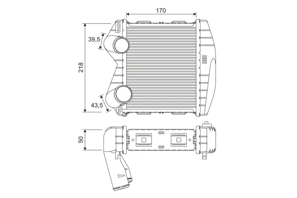 интеркулер (охладител за въздуха на турбината) VALEO               