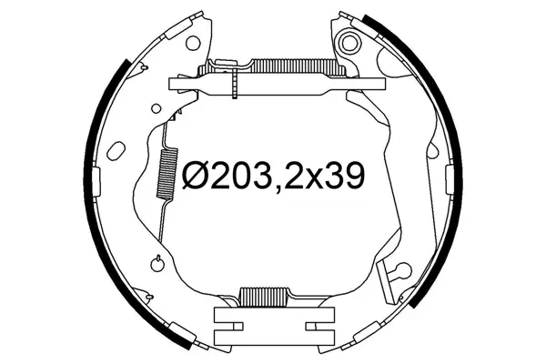 комплект спирачна челюст VALEO               