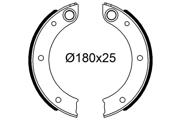 комплект спирачна челюст VALEO               