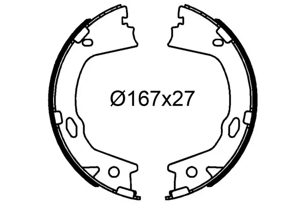 комплект спирачна челюст VALEO               