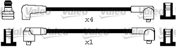 комплект запалителеи кабели VALEO               