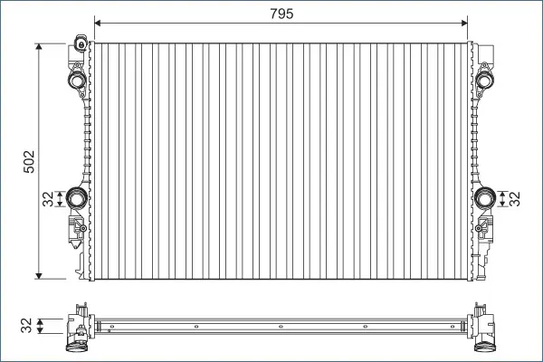радиатор, охлаждане на двигателя VALEO               