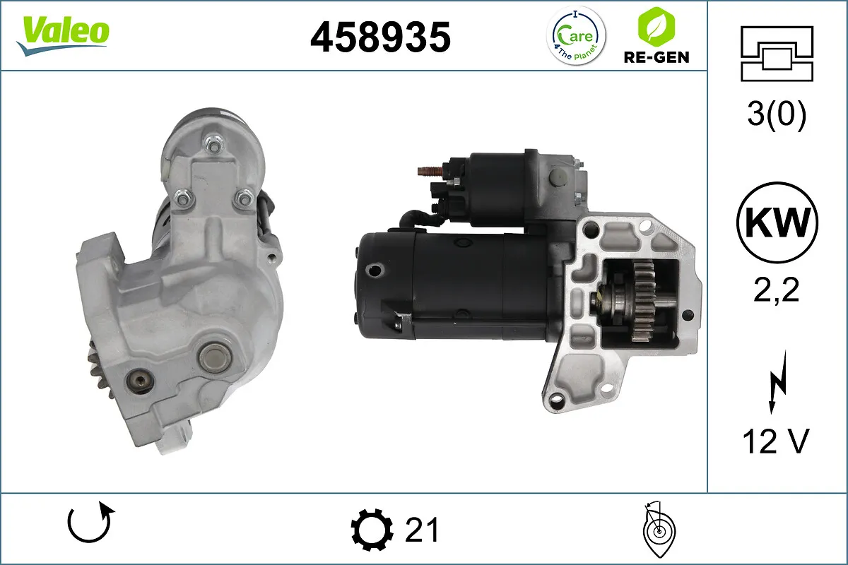 VALEO RE-GEN REMANUFACTURED , стартер VALEO