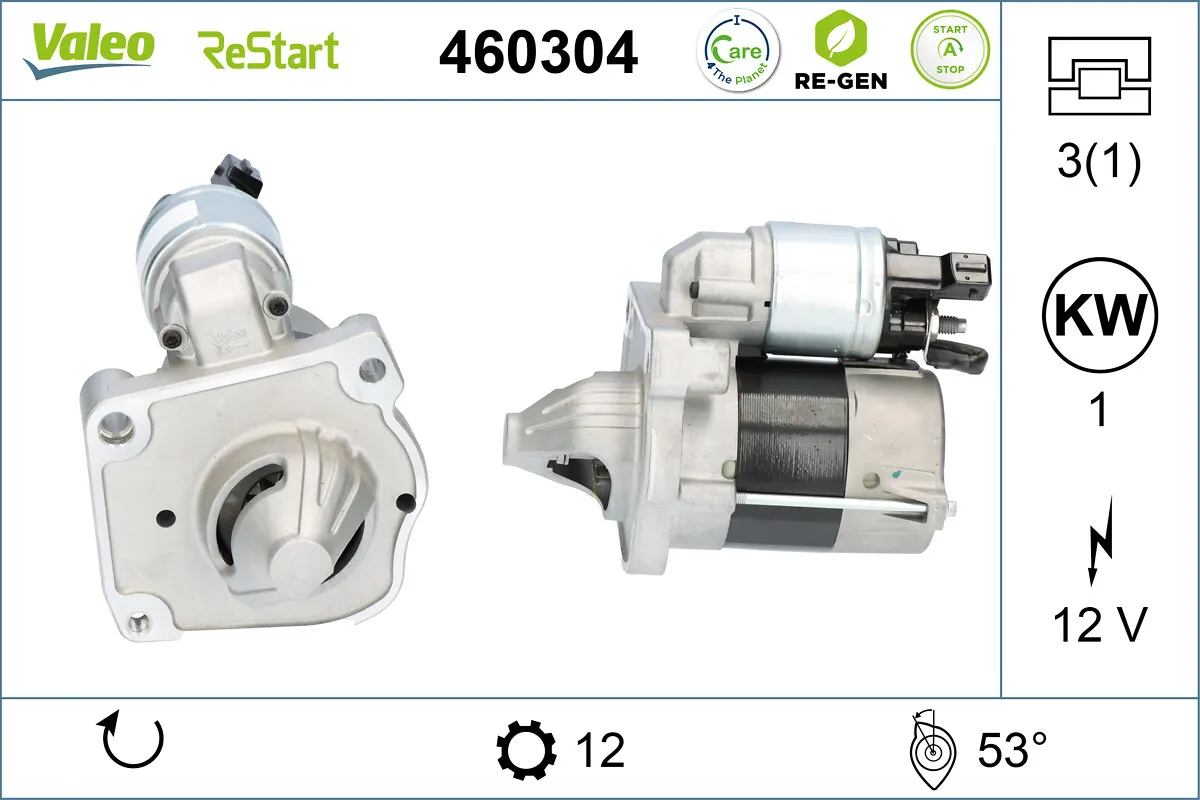VALEO RE-GEN REMANUFACTURED STOP&START , стартер VALEO