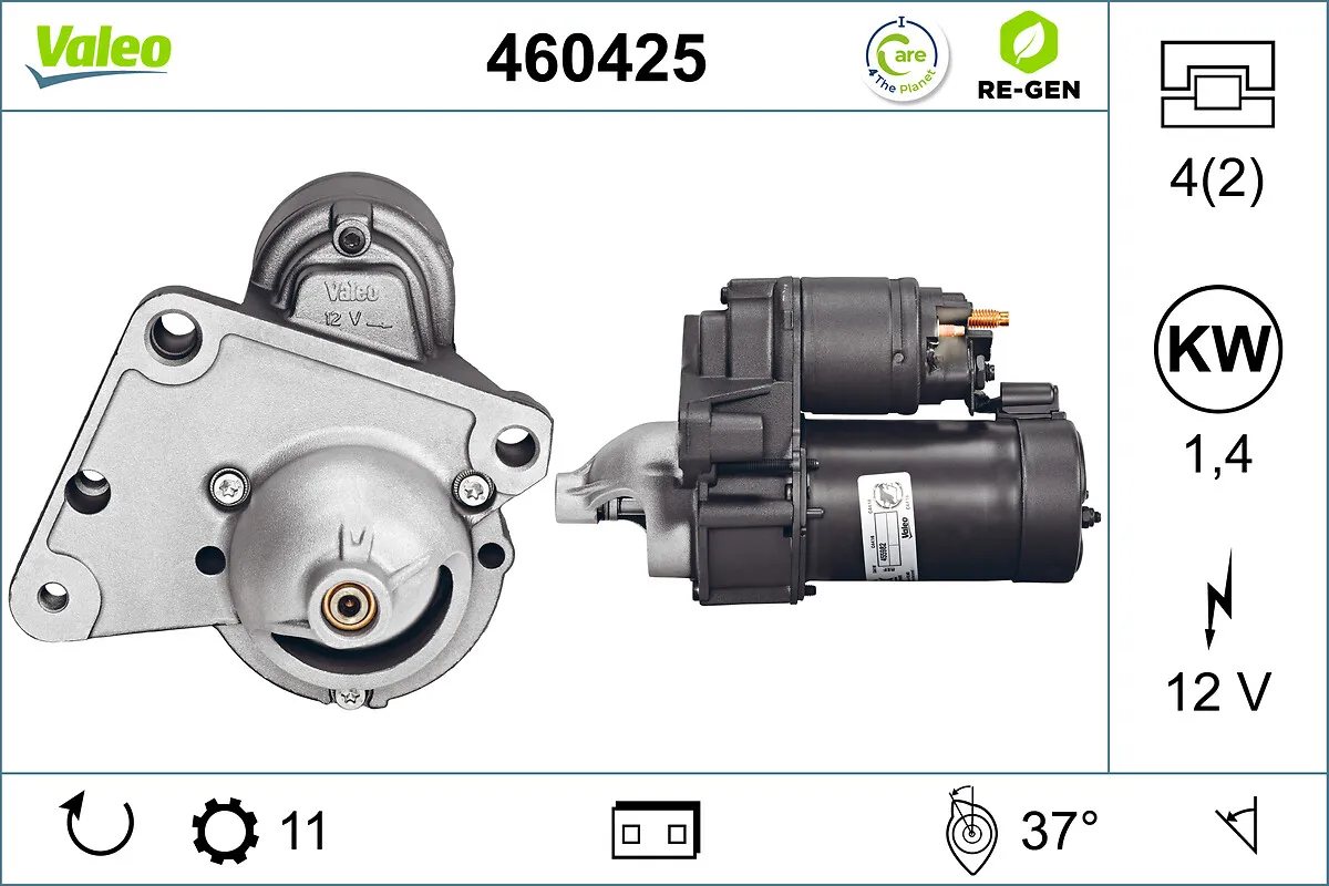 VALEO RE-GEN REMANUFACTURED , стартер VALEO