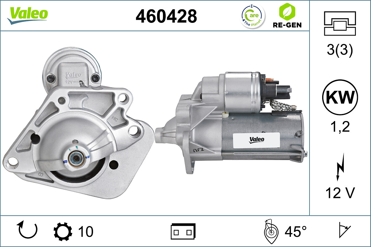 VALEO RE-GEN REMANUFACTURED , стартер VALEO