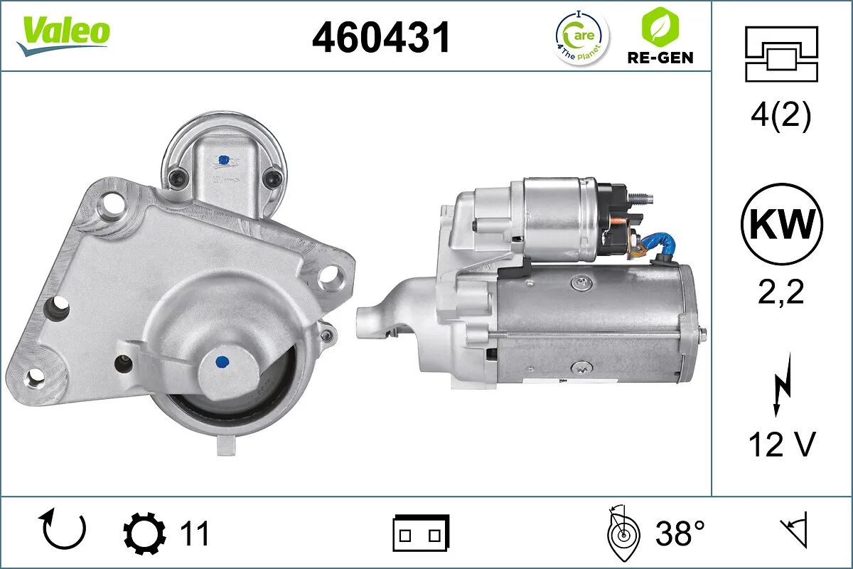 VALEO RE-GEN REMANUFACTURED , стартер VALEO