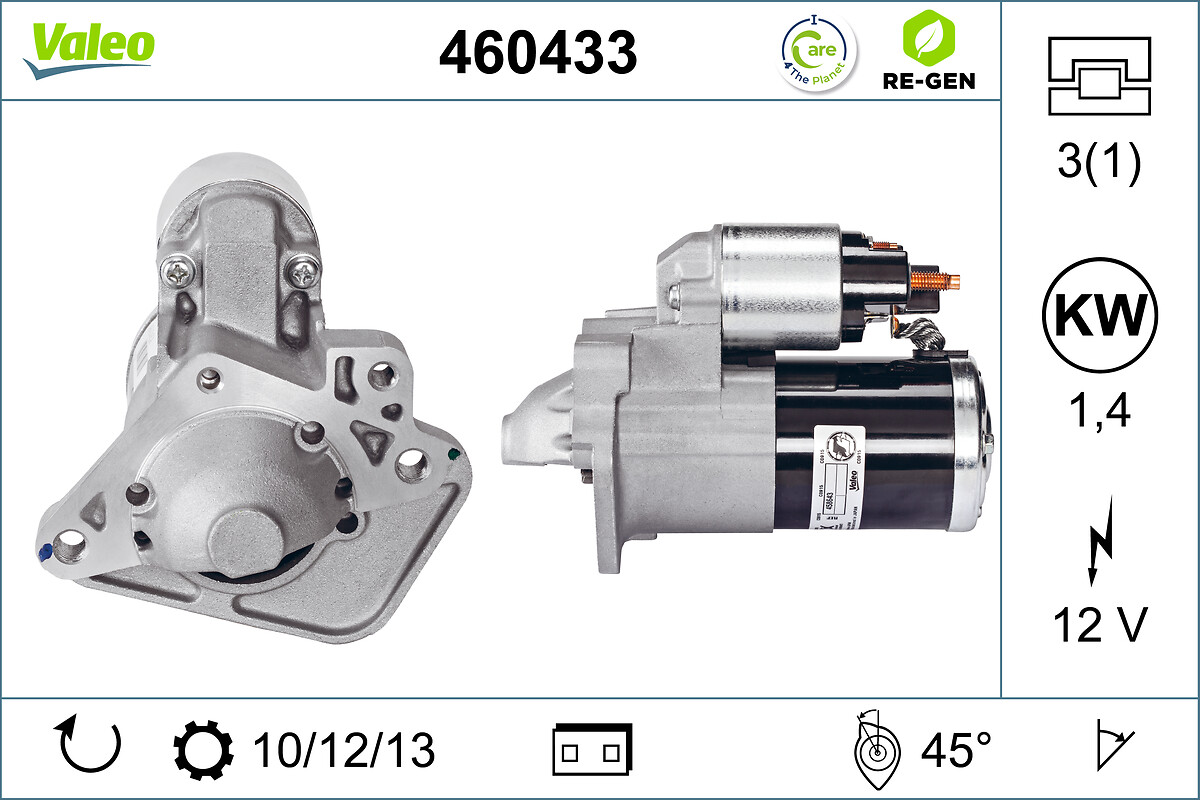 VALEO RE-GEN REMANUFACTURED , стартер VALEO