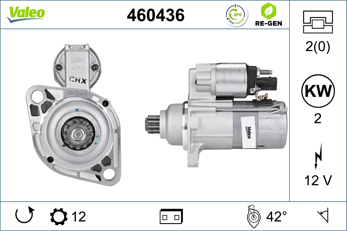 VALEO RE-GEN REMANUFACTURED , стартер VALEO
