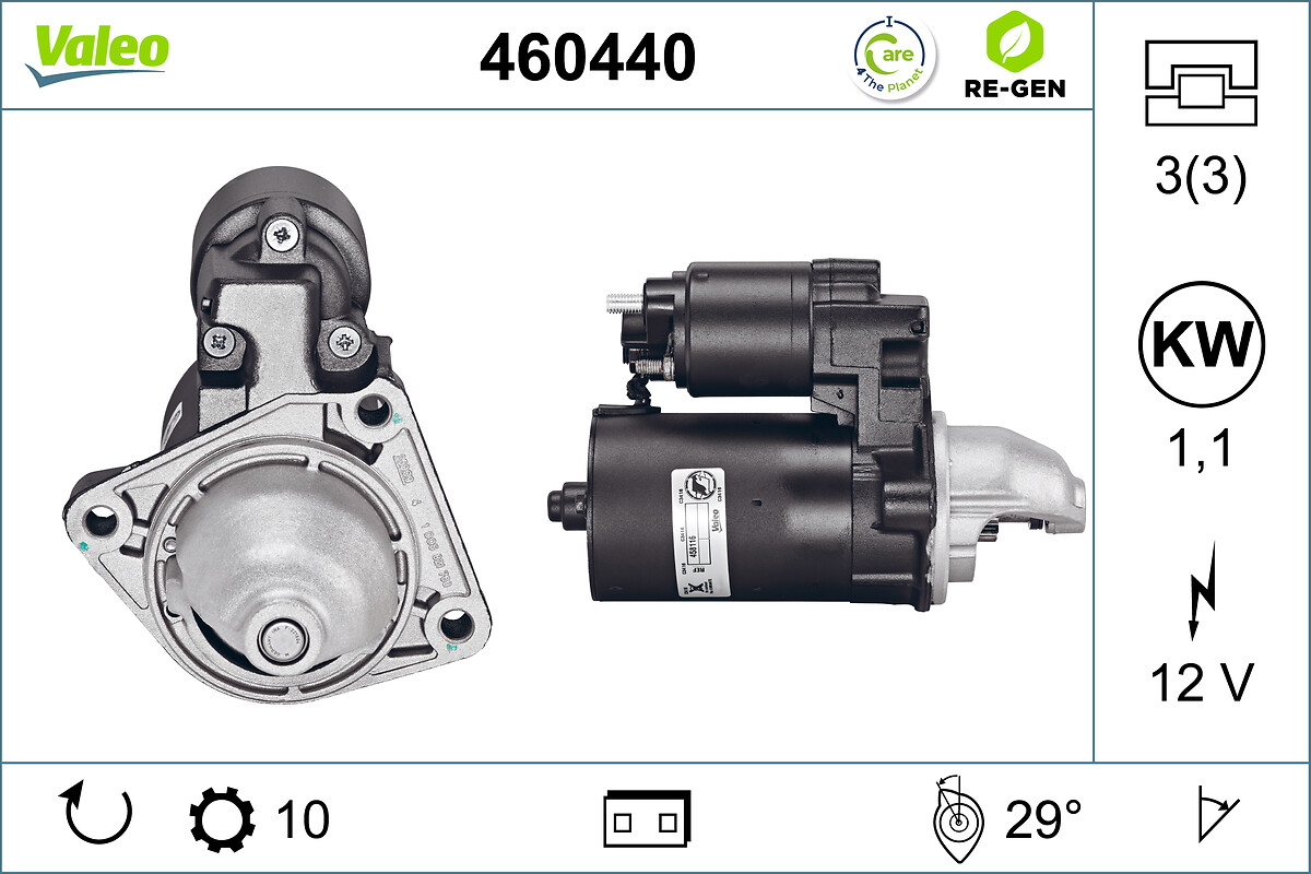 VALEO RE-GEN REMANUFACTURED , стартер VALEO