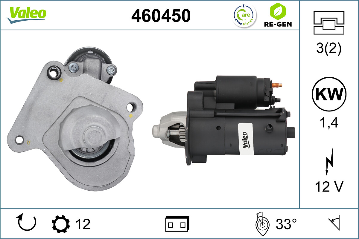 VALEO RE-GEN REMANUFACTURED , стартер VALEO