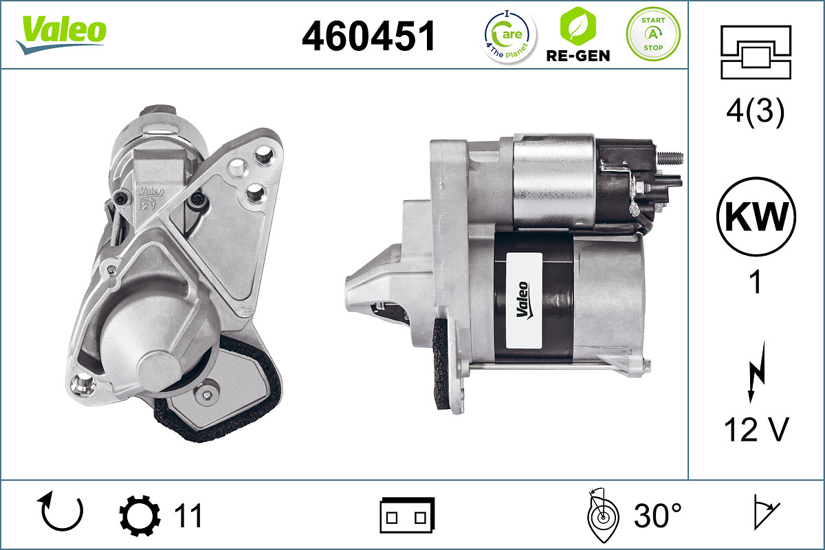 VALEO RE-GEN REMANUFACTURED STOP&START , стартер VALEO