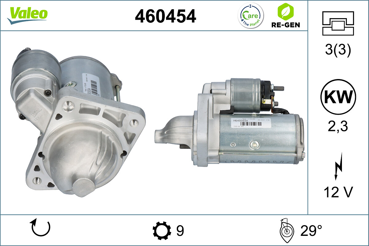 VALEO RE-GEN REMANUFACTURED , стартер VALEO