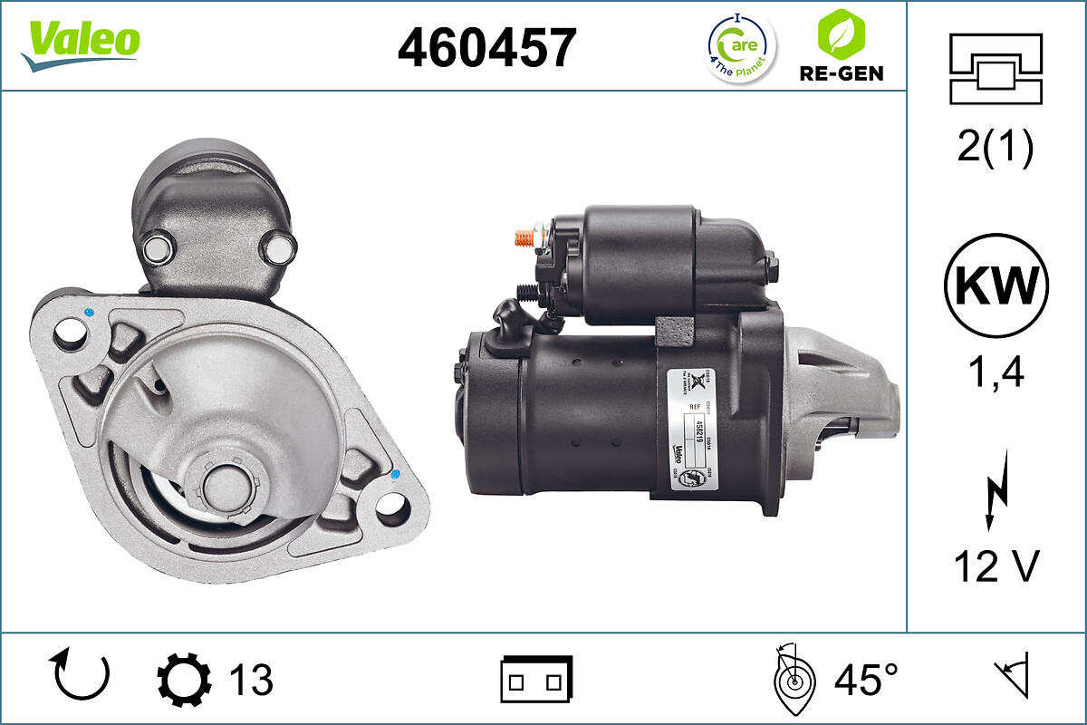 VALEO RE-GEN REMANUFACTURED , стартер VALEO