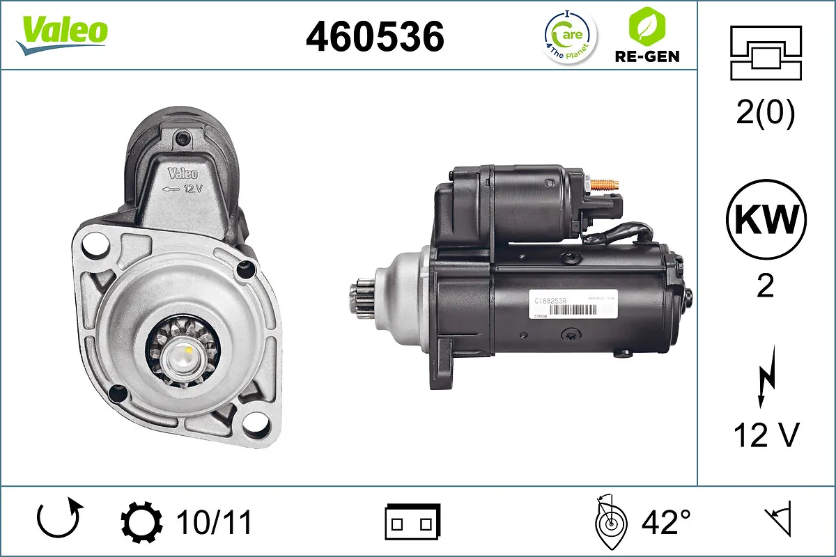 VALEO RE-GEN REMANUFACTURED , стартер VALEO