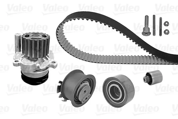 водна помпа- к-кт ангренажен ремък VALEO               