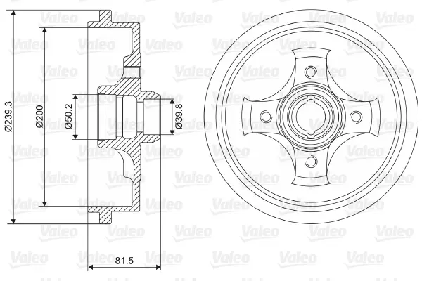 спирачен барабан VALEO               