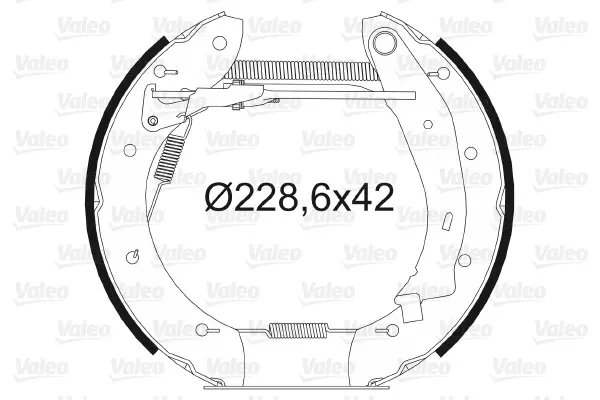 комплект спирачна челюст VALEO               