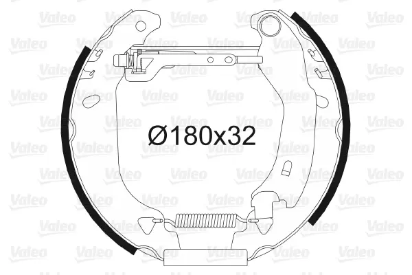 комплект спирачна челюст VALEO               