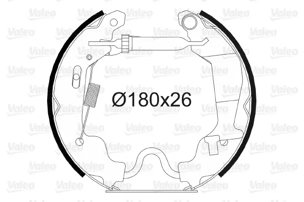 комплект спирачна челюст VALEO               