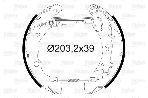 комплект спирачна челюст VALEO               