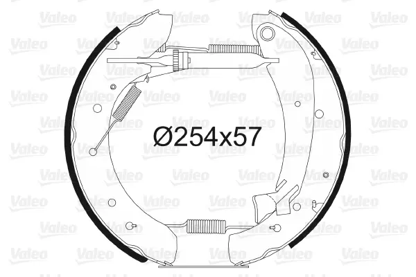 комплект спирачна челюст VALEO               