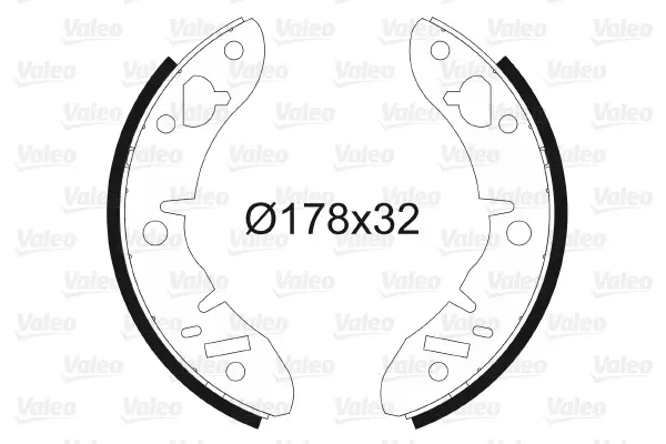 комплект спирачна челюст VALEO               