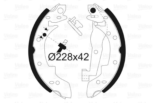 комплект спирачна челюст VALEO               