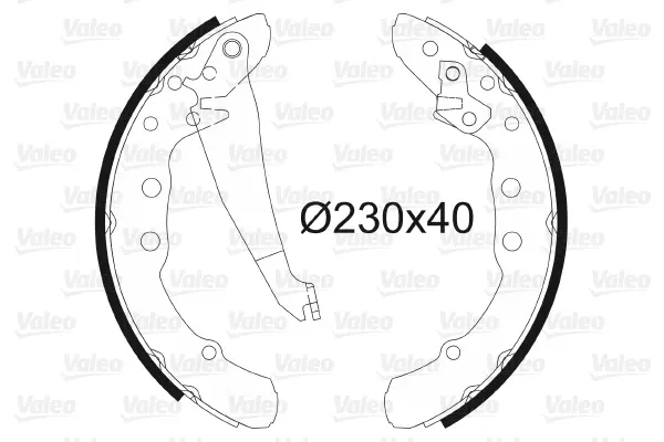 комплект спирачна челюст VALEO               