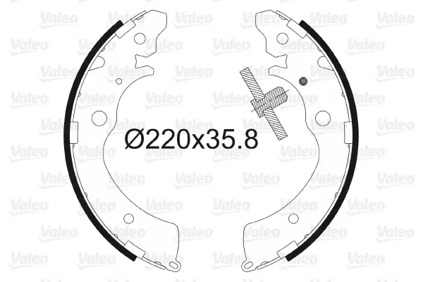 комплект спирачна челюст VALEO               