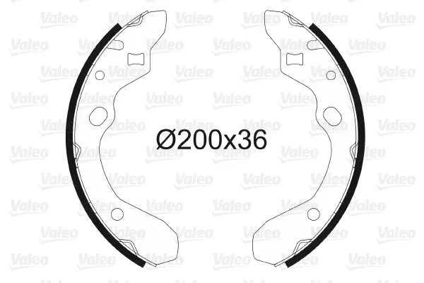 комплект спирачна челюст VALEO               