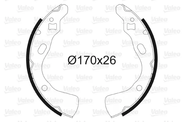 комплект спирачна челюст VALEO               