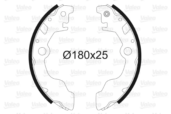 комплект спирачна челюст VALEO               