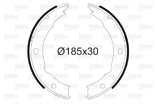 комплект спирачна челюст, ръчна спирачка VALEO               