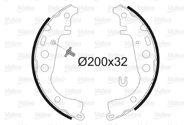комплект спирачна челюст VALEO               