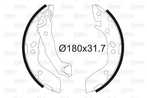 комплект спирачна челюст VALEO               