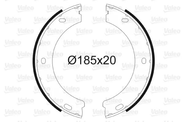 комплект спирачна челюст, ръчна спирачка VALEO               