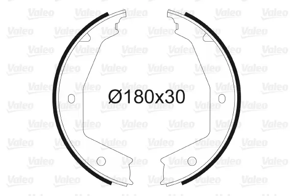 комплект спирачна челюст, ръчна спирачка VALEO               