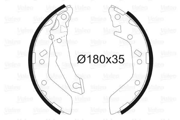 комплект спирачна челюст VALEO               