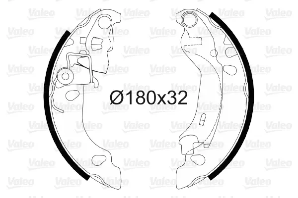 комплект спирачна челюст VALEO               