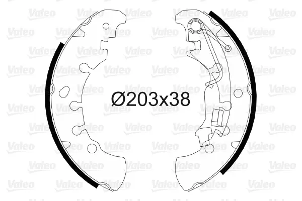 комплект спирачна челюст VALEO               