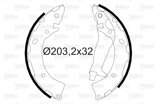 комплект спирачна челюст VALEO               