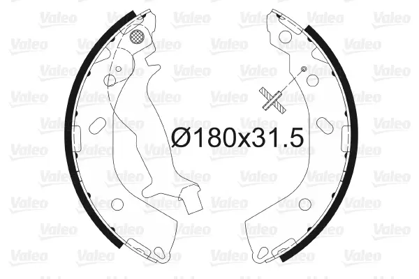 комплект спирачна челюст VALEO               
