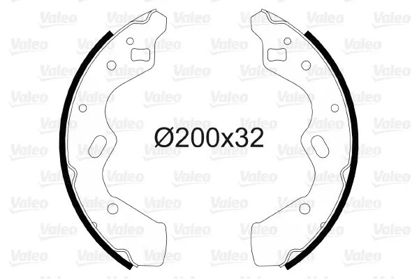 комплект спирачна челюст VALEO               