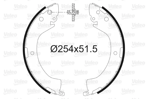 комплект спирачна челюст VALEO               