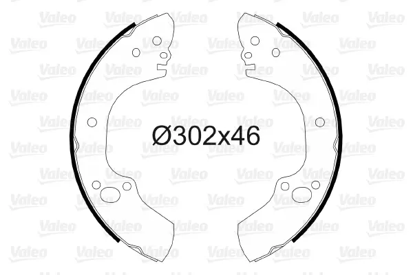 комплект спирачна челюст VALEO               