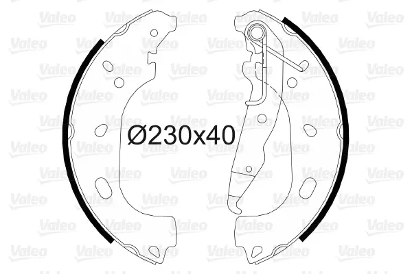 комплект спирачна челюст VALEO               