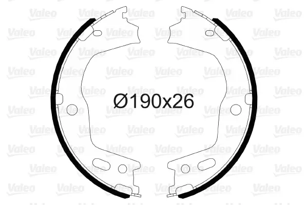 комплект спирачна челюст, ръчна спирачка VALEO               