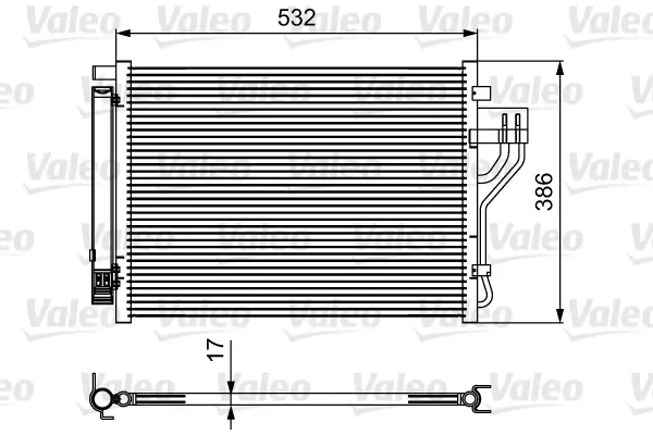 Радиатор климатик за HYUNDAI ix35 (LM, EL, ELH) 2.0 814494 VALEO               