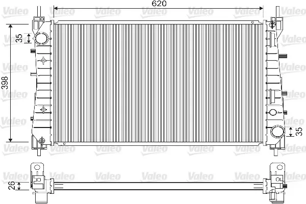 радиатор, охлаждане на двигателя VALEO               